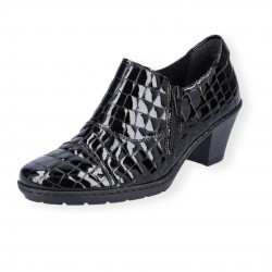 Rieker 57173-03 női cipő fekete lakk