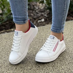 Rieker 41906-80 női cipő fehér-piros-kék