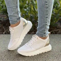 Bioeco 6377 női cipő fehér-arany