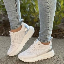Bioeco 6377 női cipő fehér-ezüst